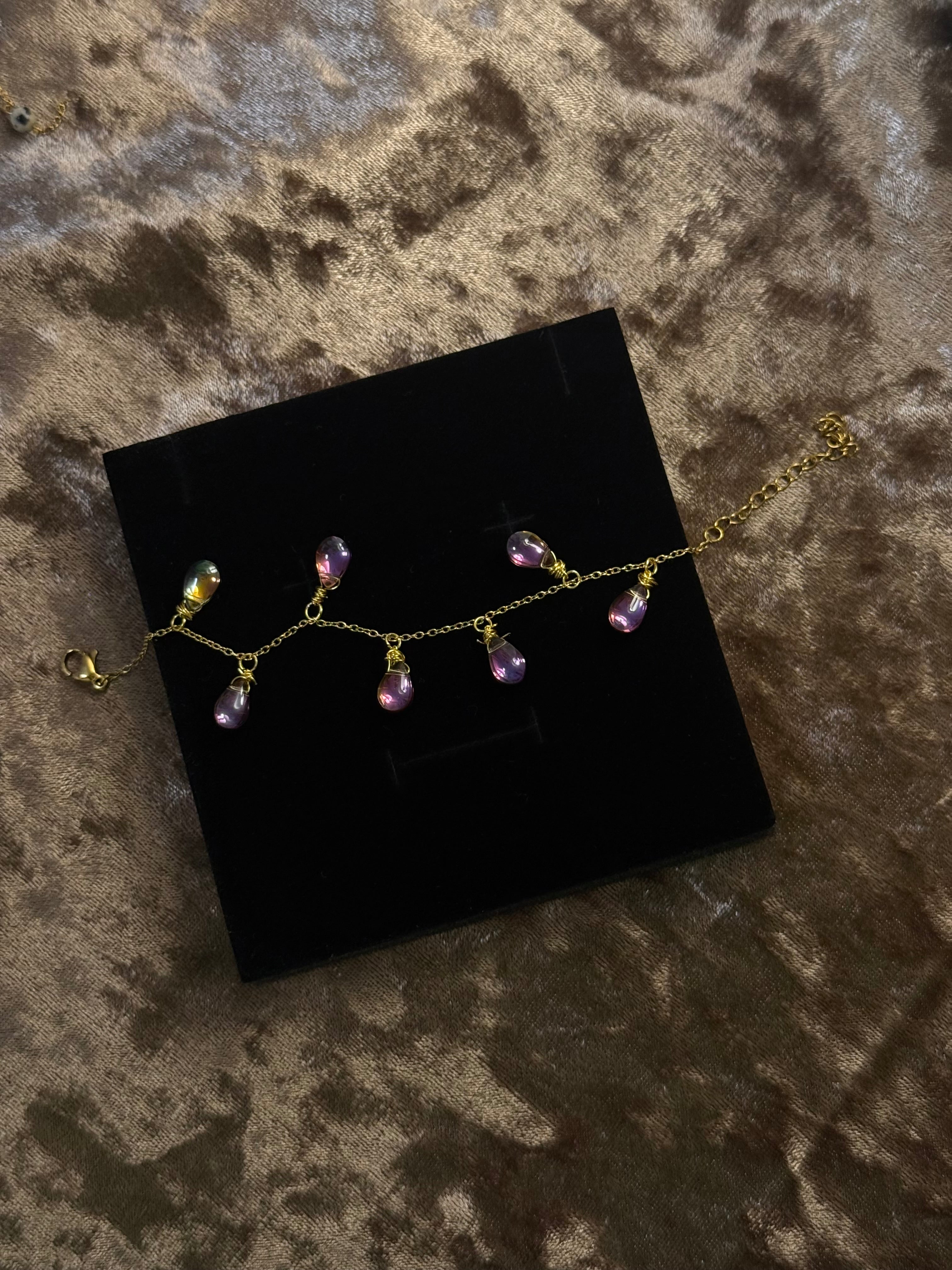 Pulsera Gotas Moradas